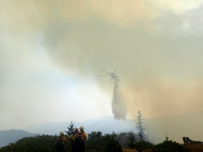 Air Support from Helicopters on Sugar Pine Fire, July 2018