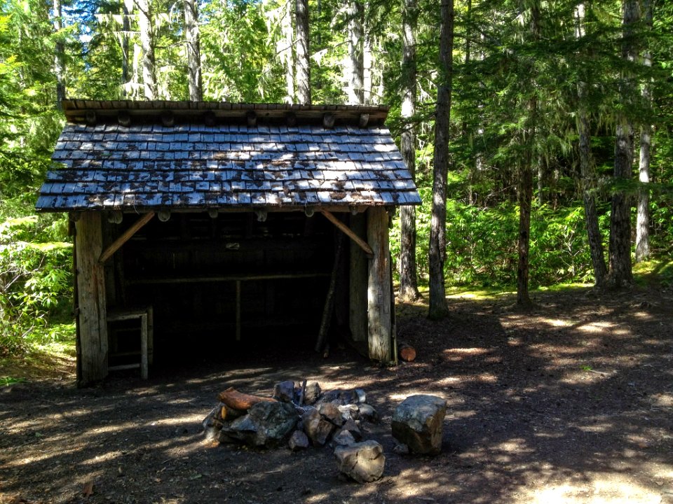 Shelter along the PNT near Tubal Cain, Olympic National Forest
