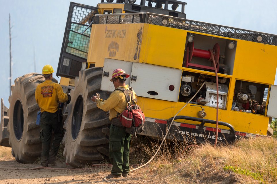 fire crew mopping up