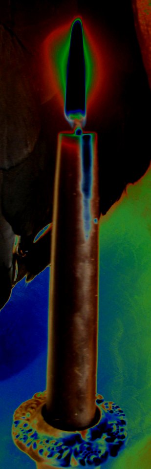 color-solarized black candle with flame