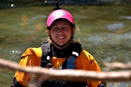 Woman Kayaker and Stream, Mt Hood National Forest photo