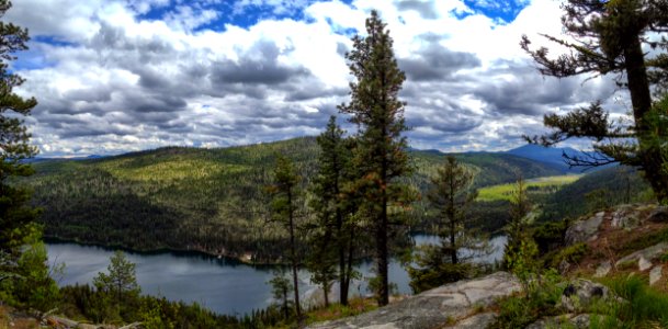 Bonaparte Lake panorama from the Pacific Northwest Trail
