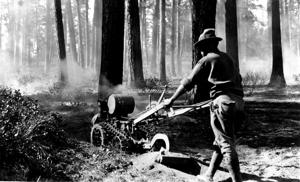 Building Fire Line with Tractor