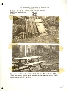 picnic tables at Eagle Creek photo