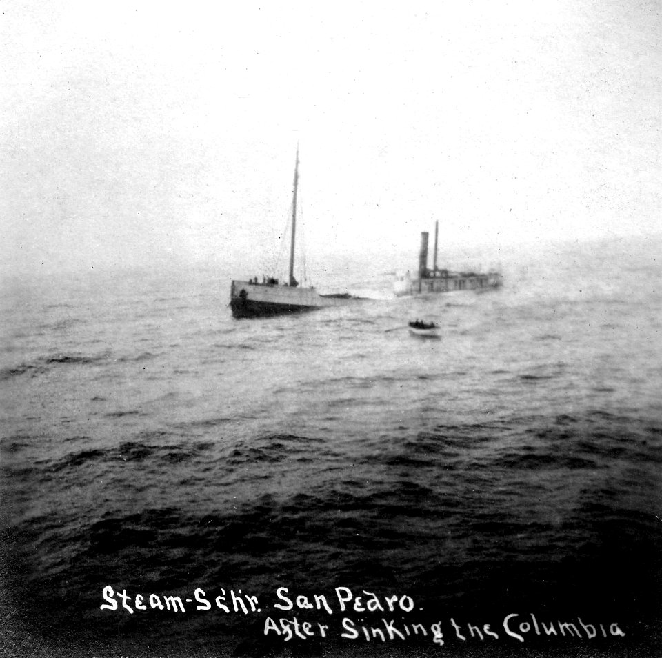 Steam Schr San Pedro After Sinking the Columbia, OR
