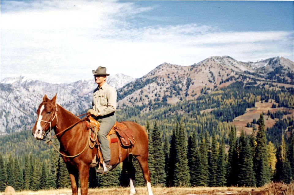 Wallowa-Whitman NF - Arlyn Burke with Humminbird Mtn, OR 1967