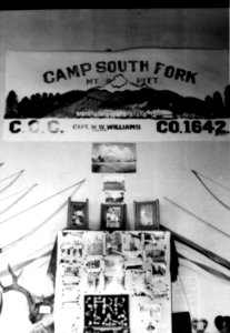 Z-1-27 CCC Camp South Fork handicraft display 1935 photo