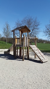 Game device children's playground wood photo