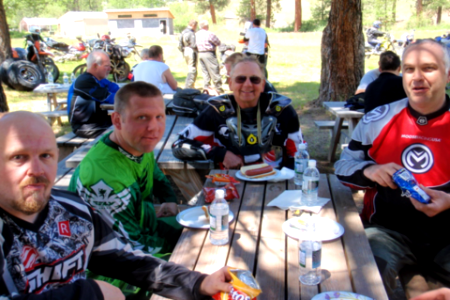 Male Motorcyclists at Event, Mt Hood National Forest