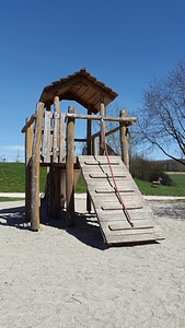 Game device children's playground wood photo