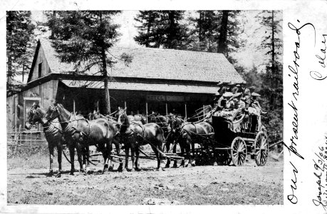 Joseph & Elgin Stage Co. at Canyon House, Wallowa Co., OR photo