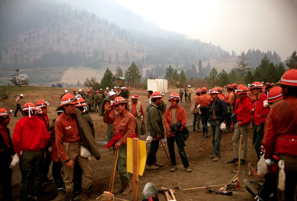 497 Entiat Fire, Wenatchee Nat'l Forest, fire camp 1970