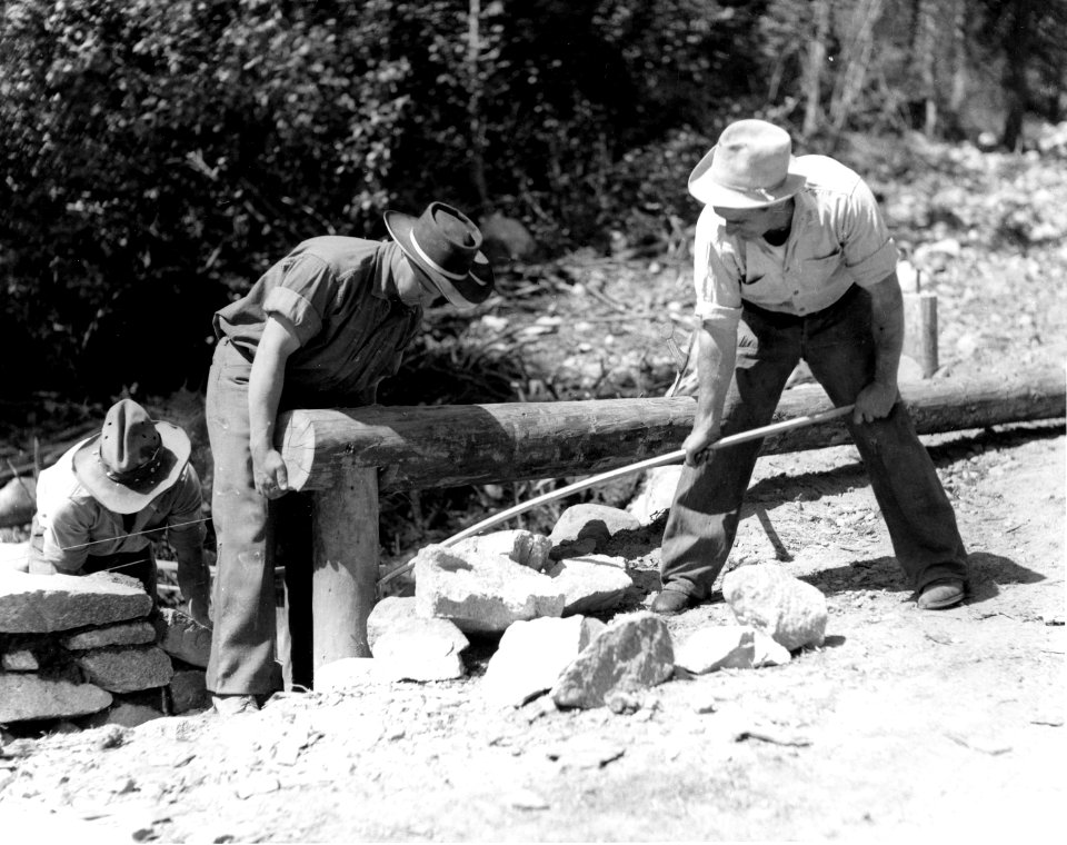 340250 CCC Building Guard Rail, Chelan NF, WA 1936