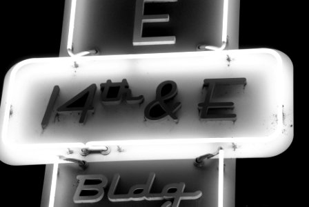 14th and E Shine Neon Sign