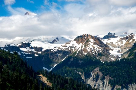 Mt Baker in clouds above the Swift Creek drainage photo