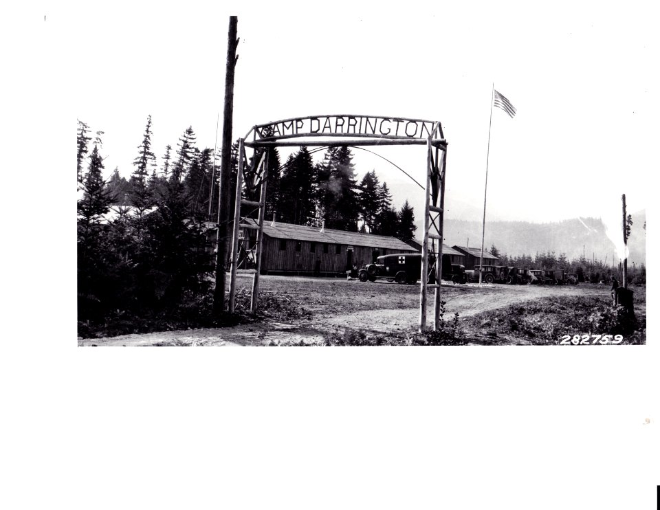 282759 Entrance to Darrington CCC Camp, Mt. Baker NF, WA 9-16-1933