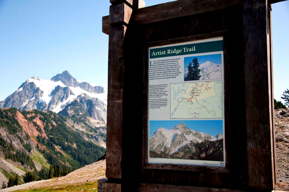 View of Mt Baker from the Artist Ridge Trail, Mt Baker Snoqualmie National Forest