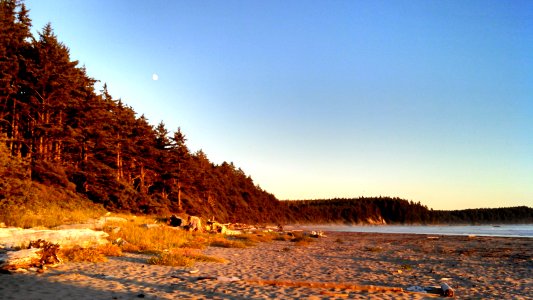South Sand Point at sunset, Pacific Northwest Trail, Olympic National Park