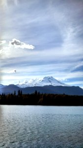 View from Anderson Point: Mt. Baker rises above Baker Lake, Mt. Baker-Snoqualmie National Forest. photo