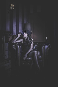 Hair dark background model
