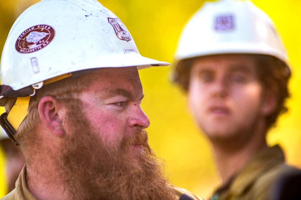 Beachie Creek Fire Firefighters Discuss Strategy at Incident Command