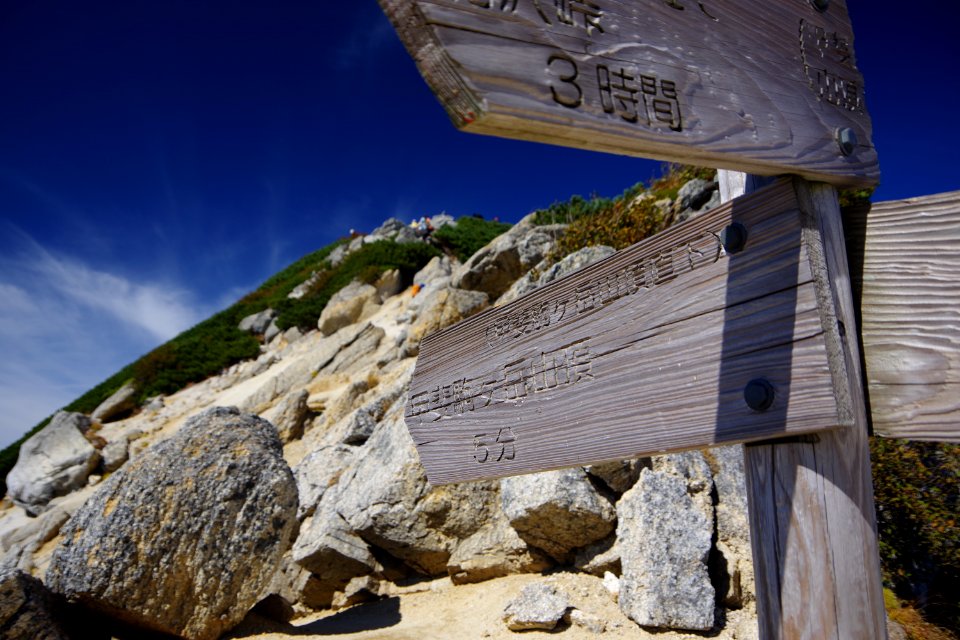 a guidepost for the top