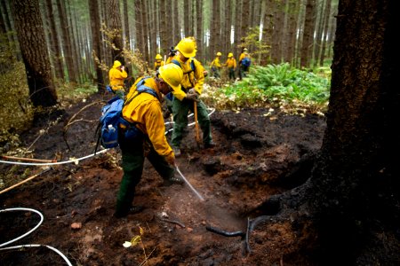 Holiday Farm Fire, mopping up