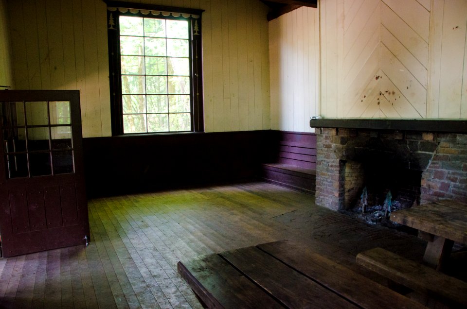 Interior of Eagle Creek Overlook CCC Building 2-Columbia River Gorge