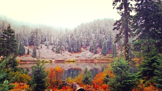 Bolan Lake with Snow, Rogue River Siskiyou National Forest photo