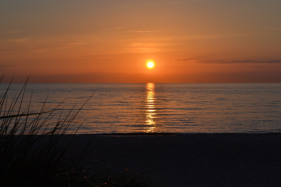 Abendstimmung beach baltic sea
