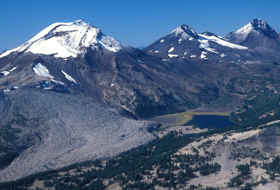 Three Sisters from Tam Macarthur Ridge-Deschutes