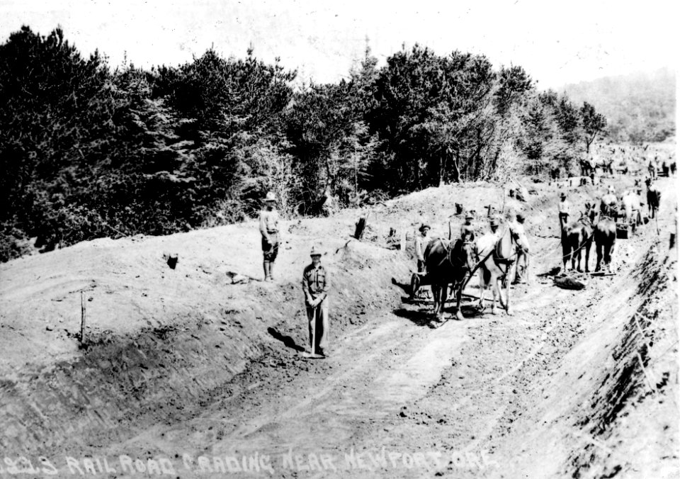 No. 223 Railroad Grading Near Newport Ore.