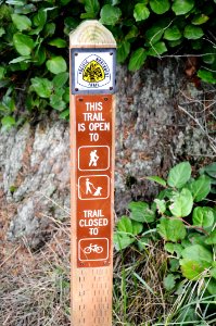 Pacific Northwest Trail sign in Ft Ebey State Park