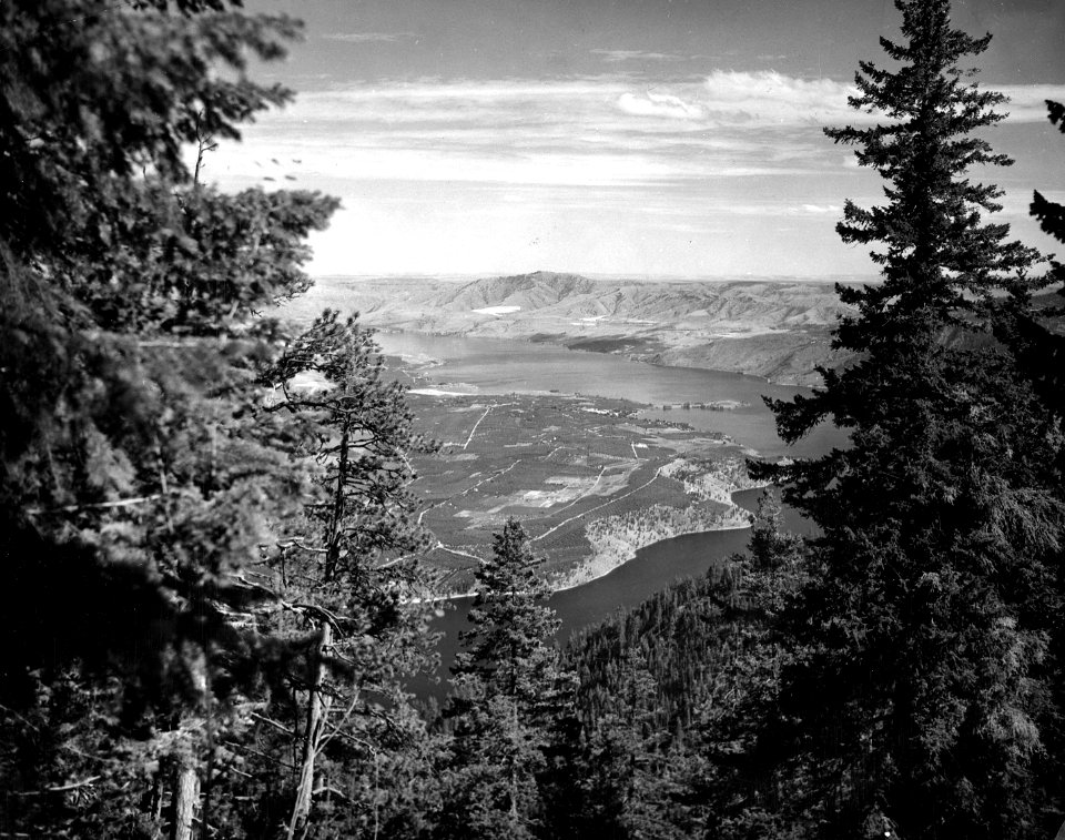 Lake Chelan from Slide Ridge, WA c1970