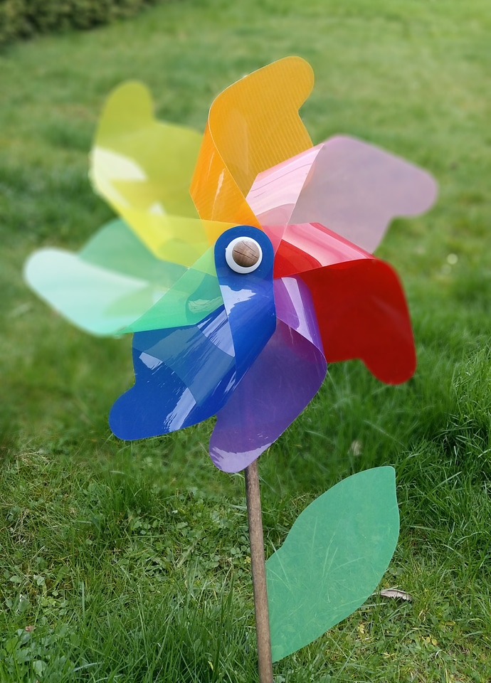 Decorative windspiel farbenspiel