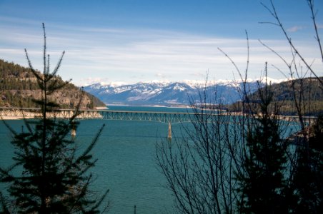 The Pacific Northwest Trail crosses Lake Koocanusa on this bridge