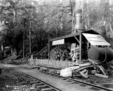 227 Loader and Yarder on Right of Way, Camp 3-A, Toledo