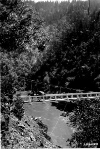 289523 Trail Bridge Across Rogue River, China Gulch, Siskiyou NF, OR