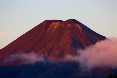 setting Sun in the Tongariro National park photo