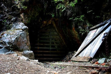 Old Mine Entrance at Opal Creek, Willamette National Forest photo