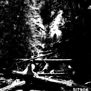 517906 Upper Proxy Falls, Three Sisters Wilderness, Willamette NF, OR 1967 Frear