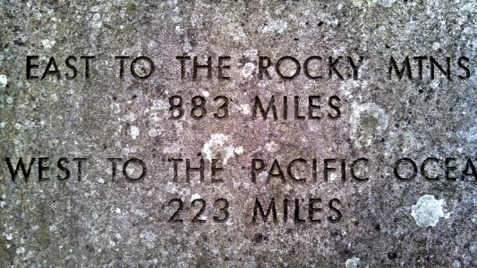 Inscription along the Pacific Northwest Trail near the Chuckanut Drive trailhead