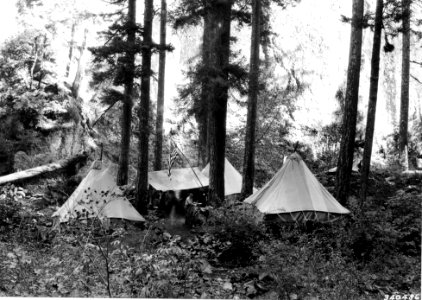 Civilian Conservation Corps (CCC) E.R.A. Camp, Eagle Creek Trail, 1935 photo