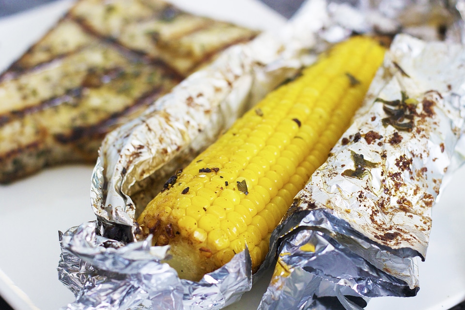 Yellow corncob food