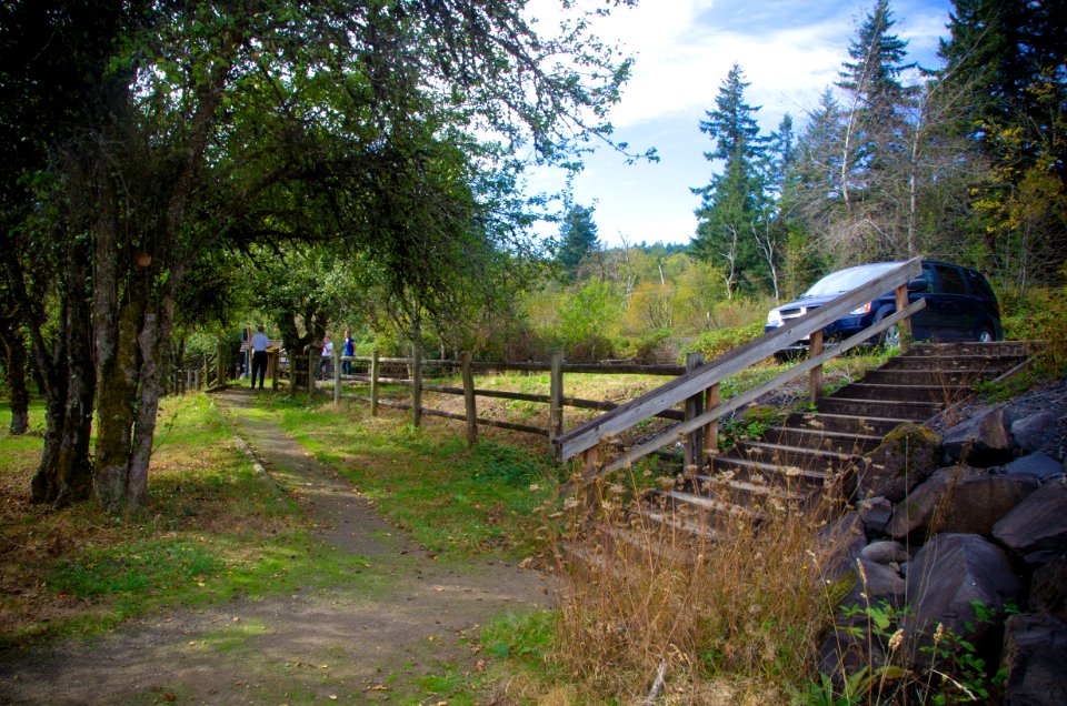 Stairs to Parking Lot at St Cloud Day Use Area-Columbia River Gorge