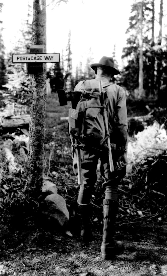 Columbia NF - Fireman at Mt. Adams RS, WA c1934