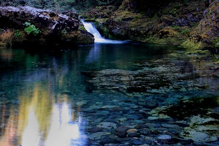 Small Waterfall on Upper Santiam River, Willamette National Forest photo