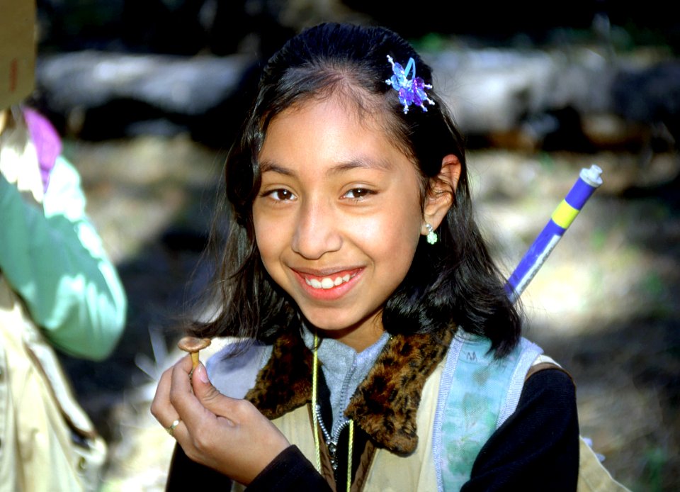 Young Hispanic Girl taking part in Wolftree Outing-Deschutes