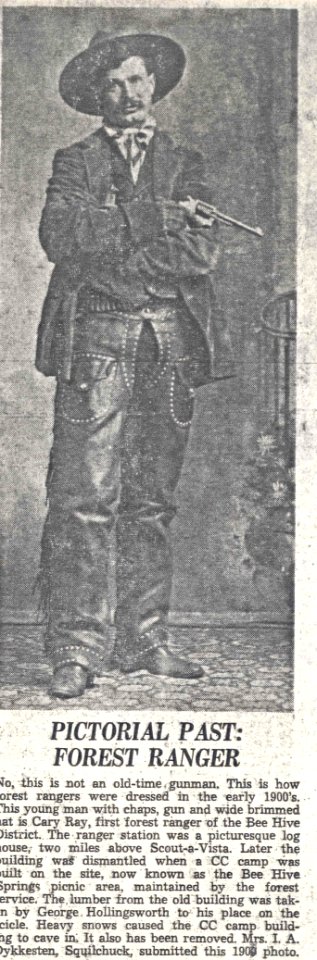 Newspaper article about Bee Hive District Ranger from 1909