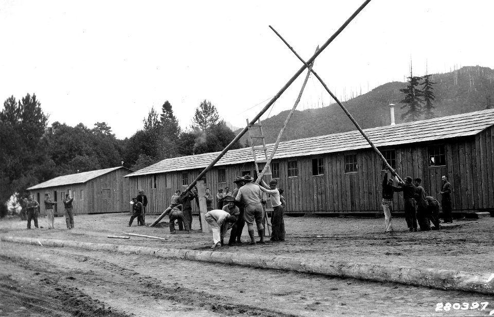 280397 CCC Camp 34 at Lower Cispus, Columbia NF, WA 1933